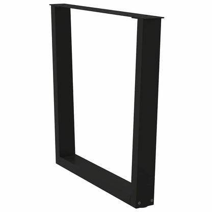 vidaXL Dining Table Leg | Black | Powder-coated steel | High Table Leg