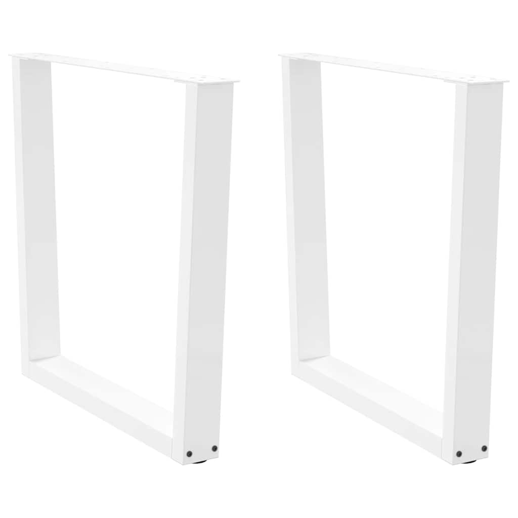 vidaXL Dining Table Legs V-Shape 2 pcs White 80x(72-73.3) cm Steel