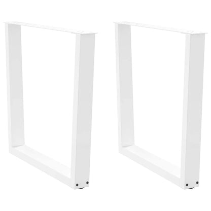 vidaXL Dining Table Legs V-Shape 2 pcs White 80x(72-73.3) cm Steel