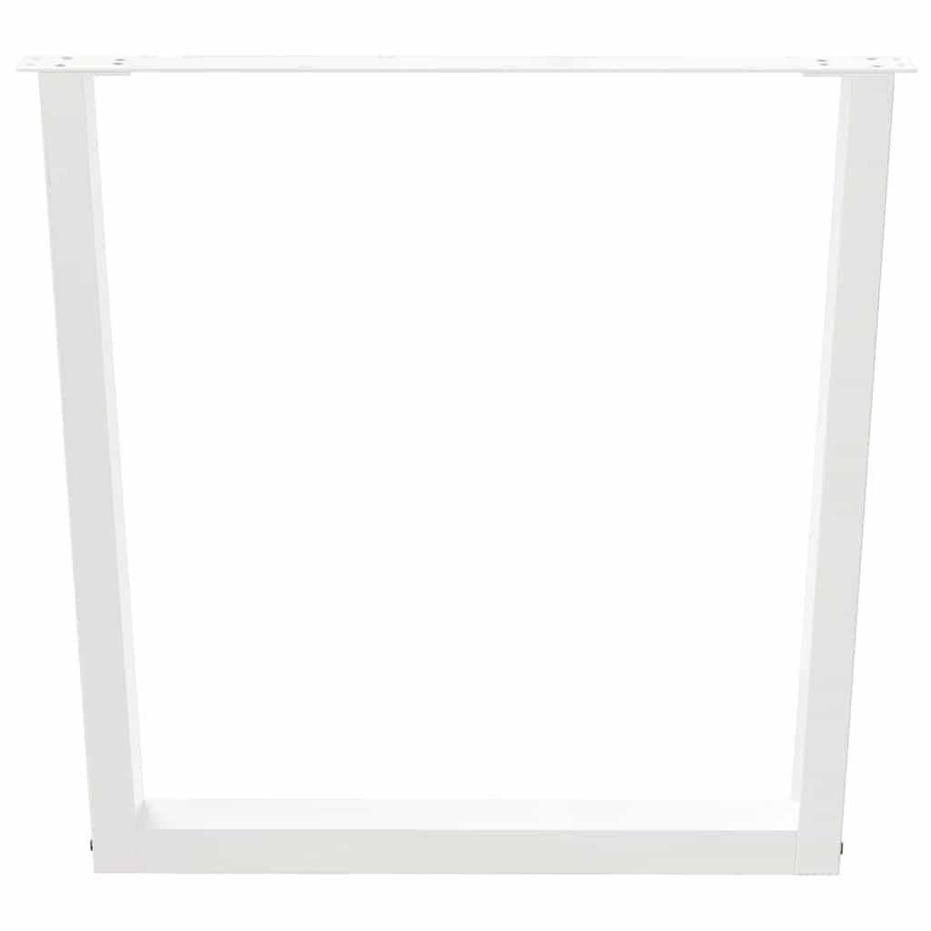 vidaXL Dining Table Legs V-Shape 2 pcs White 80x(72-73.3) cm Steel