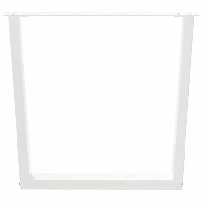 vidaXL Dining Table Legs V-Shape 2 pcs White 80x(72-73.3) cm Steel