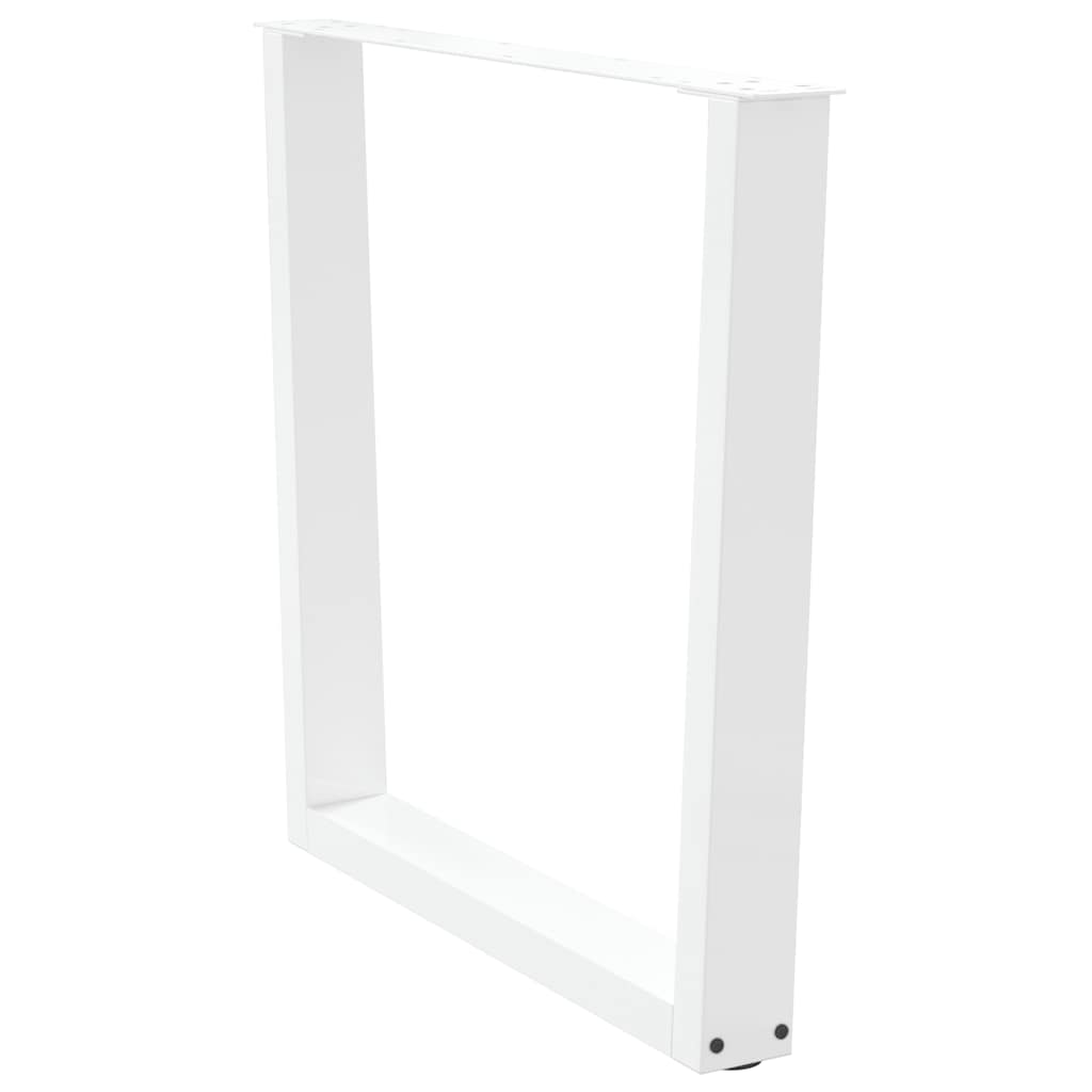 vidaXL Dining Table Legs V-Shape 2 pcs White 80x(72-73,3) cm Steel