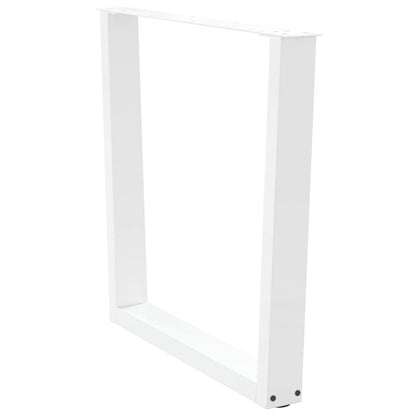 vidaXL Dining Table Legs V-Shape 2 pcs White 80x(72-73,3) cm Steel