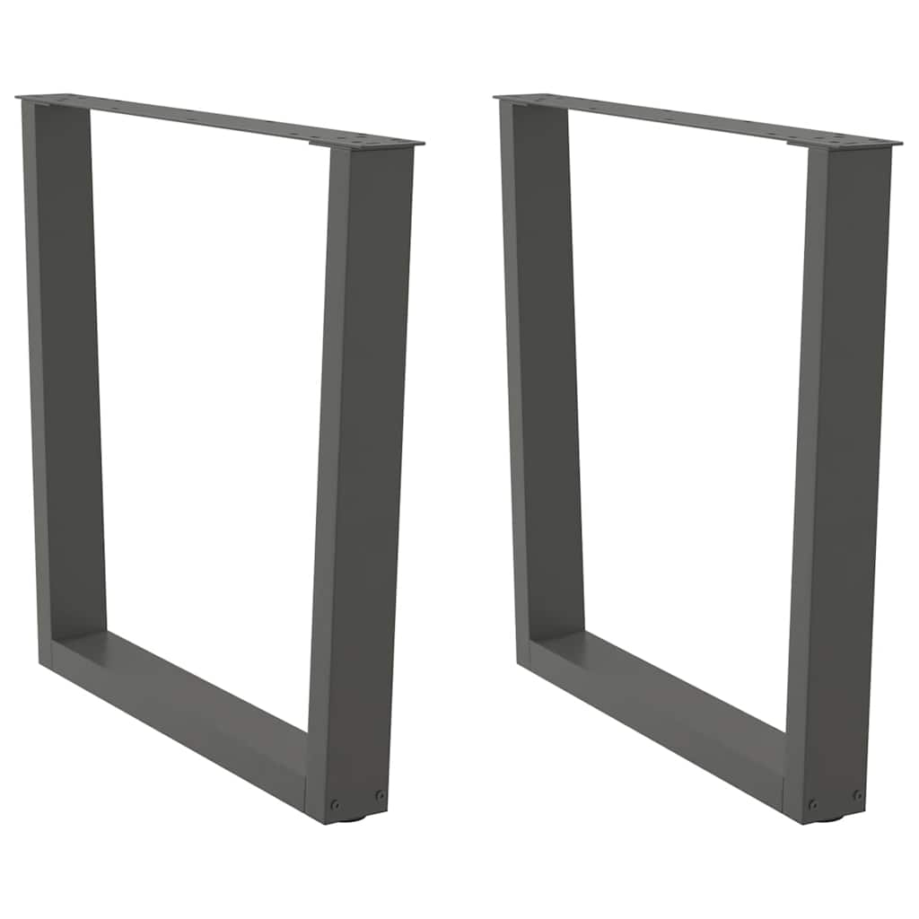 vidaXL Dining Table Legs V-Shape 2 pcs Anthracite 80x(72-73.3) cm Steel