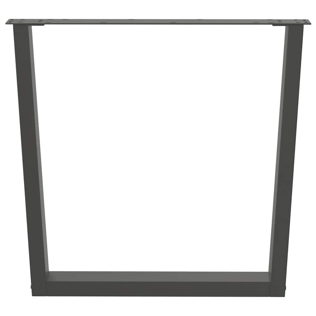 vidaXL Dining Table Legs V-Shape 2 pcs Anthracite 80x(72-73.3) cm Steel