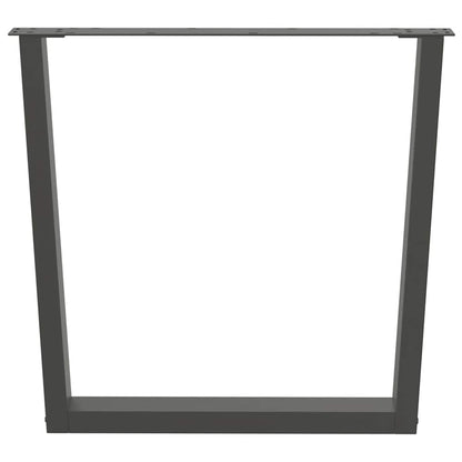 vidaXL Dining Table Legs V-Shape 2 pcs Anthracite 80x(72-73.3) cm Steel