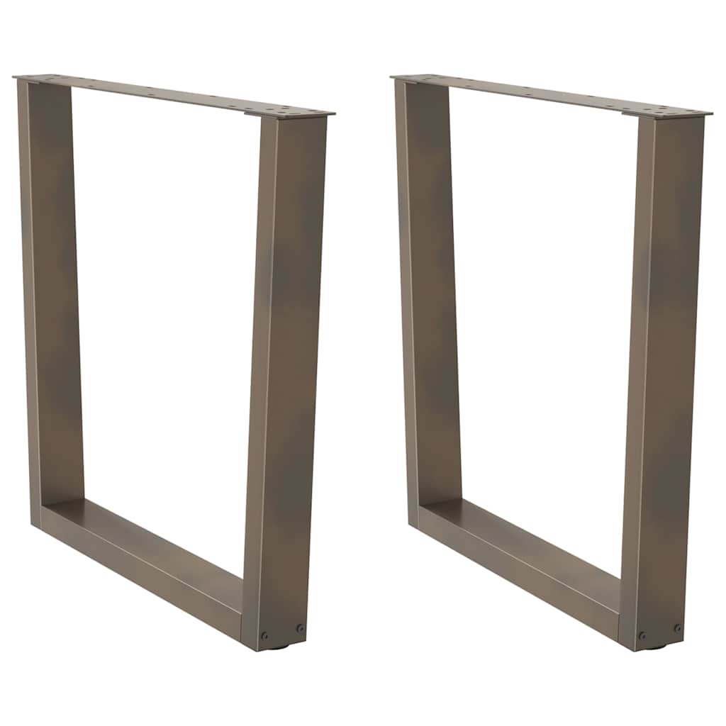 vidaXL Dining Table Legs V-Shape 2 pcs Natural Steel 80x(72-73,3) cm Steel