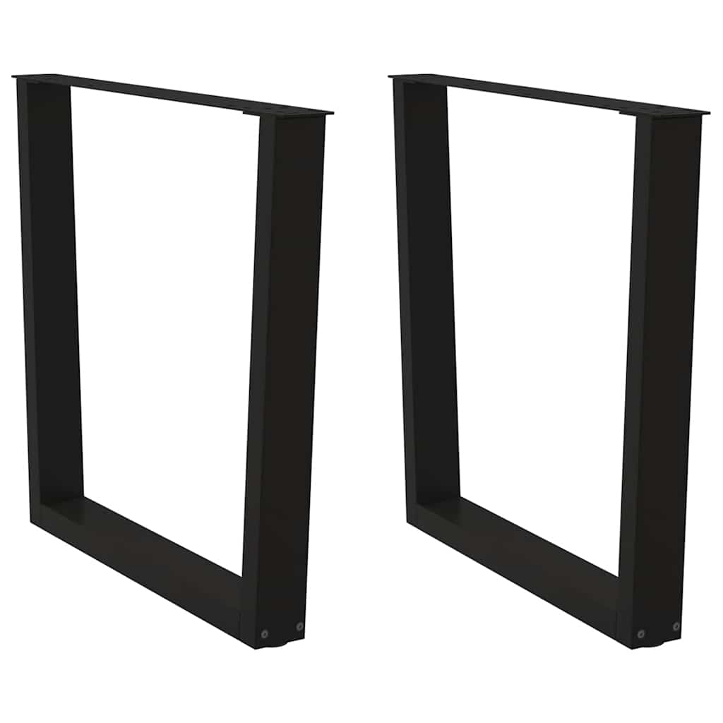 vidaXL Dining Table Legs V-Shape 2 pcs Black 90x(72-73.3) cm Steel