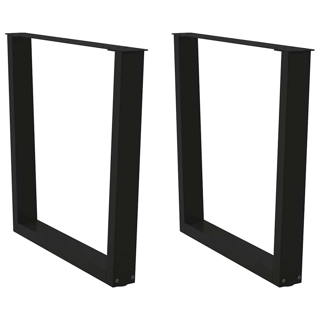 vidaXL Dining Table Legs V-Shape 2 pcs Black 90x(72-73.3) cm Steel