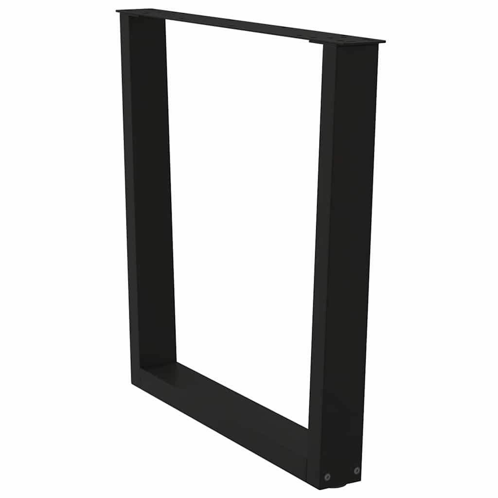 vidaXL Dining Table Legs V-Shape 2 pcs Black 90x(72-73.3) cm Steel