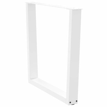 vidaXL Dining Table Legs V-Shape 2 pcs White 90x(72-73.3) cm Steel
