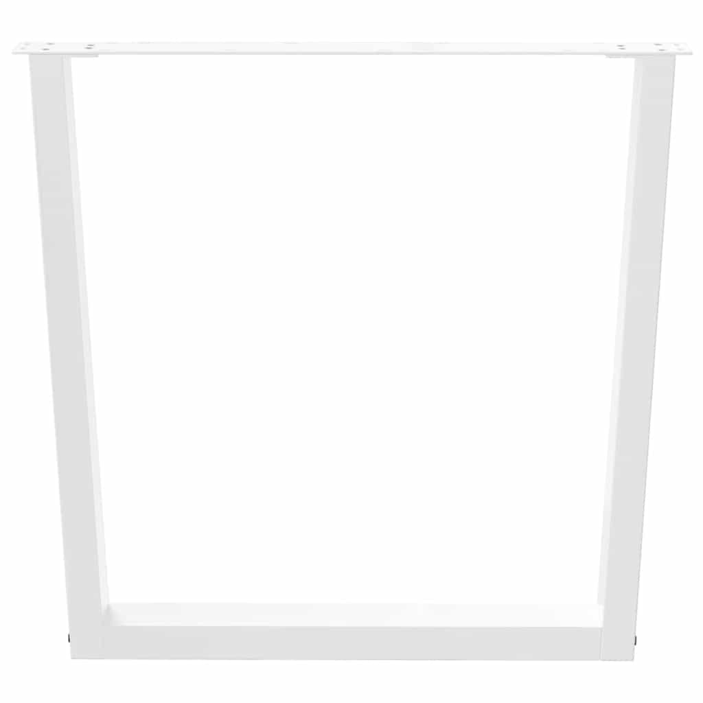 vidaXL Dining Table Legs V-Shape 2 pcs White 90x(72-73.3) cm Steel