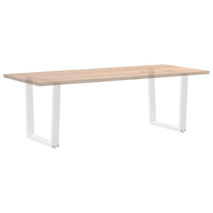 vidaXL Dining Table Legs V-Shape 2 pcs White 90x(72-73.3) cm Steel