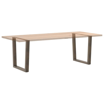 vidaXL Dining Table Legs V-Shape 2 pcs Natural Steel 90x(72-73.3) cm Steel
