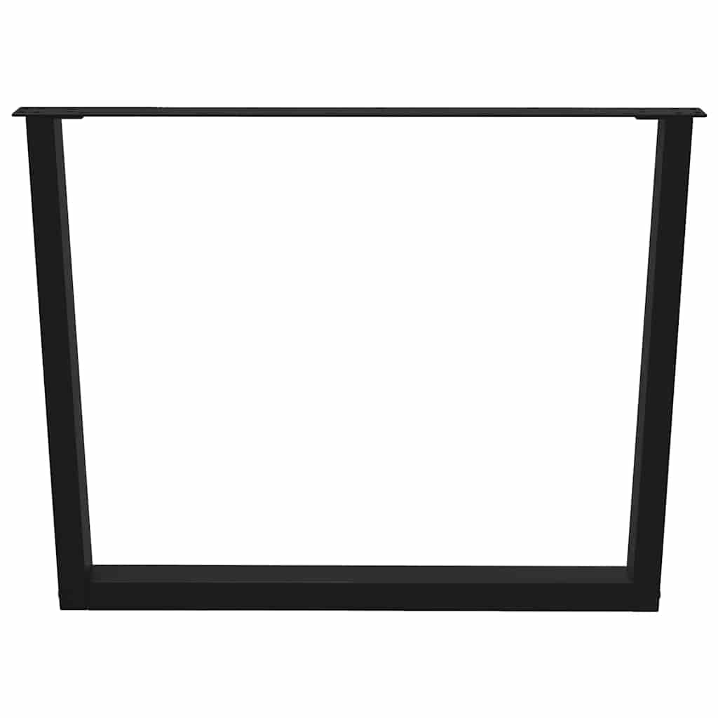 vidaXL Dining Table Legs V-Shape 2 pcs Black 100x(72-73.3) cm Steel