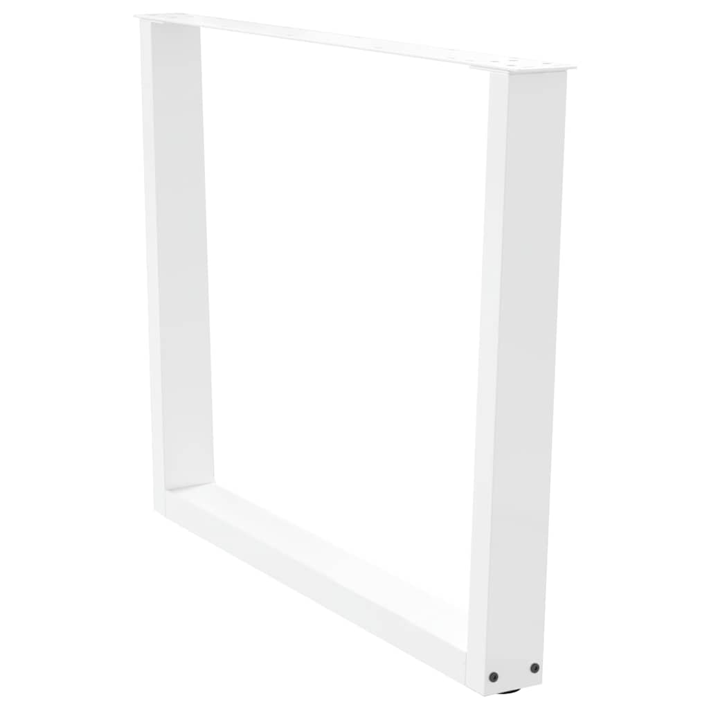 vidaXL Dining Table Legs V-Shape 2 pcs White 100x(72-73.3) cm Steel