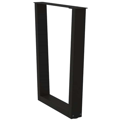 vidaXL Dining Table Legs V-Shape 3 pcs Black 70x(72-73.3) cm Steel