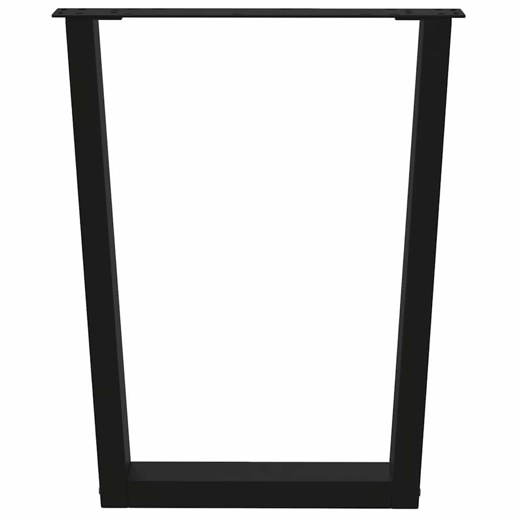vidaXL Dining Table Legs V-Shape 3 pcs Black 70x(72-73.3) cm Steel