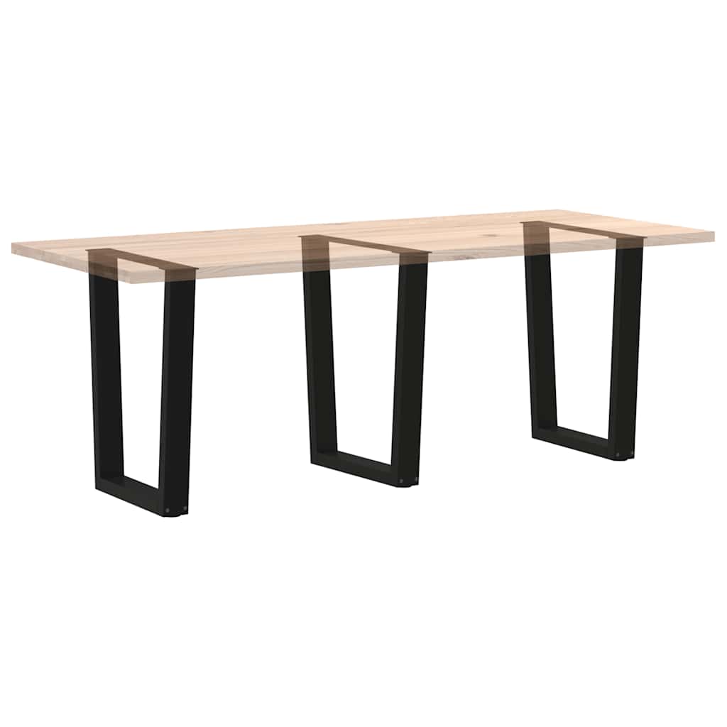 vidaXL Dining Table Legs V-Shape 3 pcs Black 70x(72-73.3) cm Steel