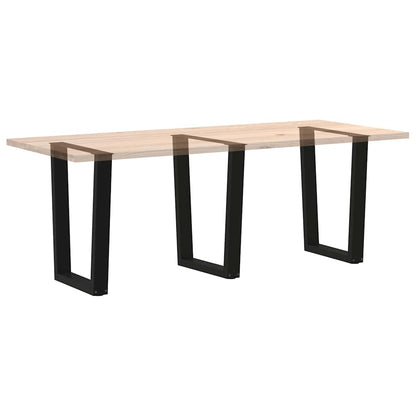 vidaXL Dining Table Legs V-Shape 3 pcs Black 70x(72-73.3) cm Steel