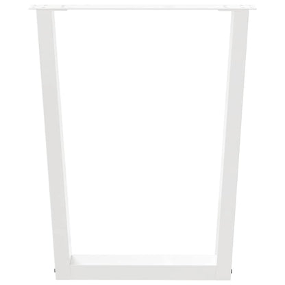 vidaXL Dining Table Legs V-Shape 3 pcs White 70x(72-73.3) cm Steel