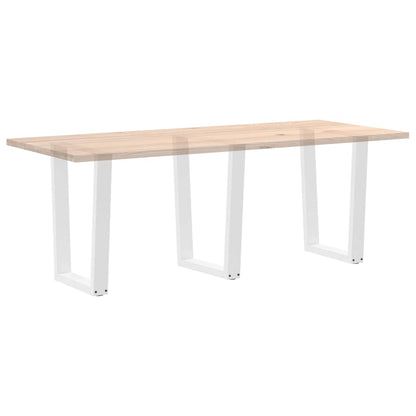 vidaXL Dining Table Legs V-Shape 3 pcs White 70x(72-73.3) cm Steel