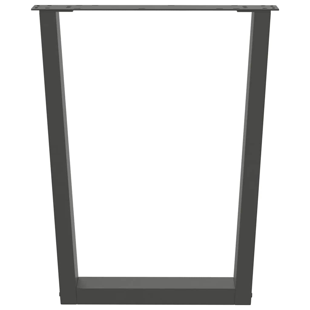 vidaXL Dining Table Legs V-Shape 3 pcs Anthracite 70x(72-73,3) cm Steel