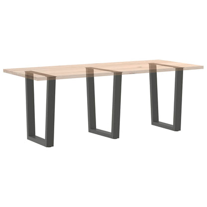 vidaXL Dining Table Legs V-Shape 3 pcs Anthracite 70x(72-73,3) cm Steel