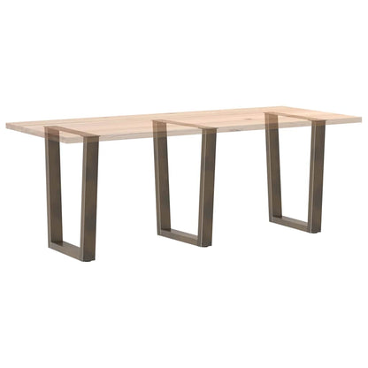 vidaXL Dining Table Legs V-Shape 3 pcs Natural Steel 70x(72-73.3) cm Steel