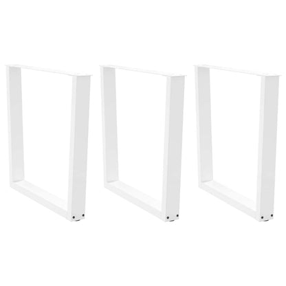 vidaXL Dining Table Legs V-Shape 3 pcs White 80x(72-73.3) cm Steel