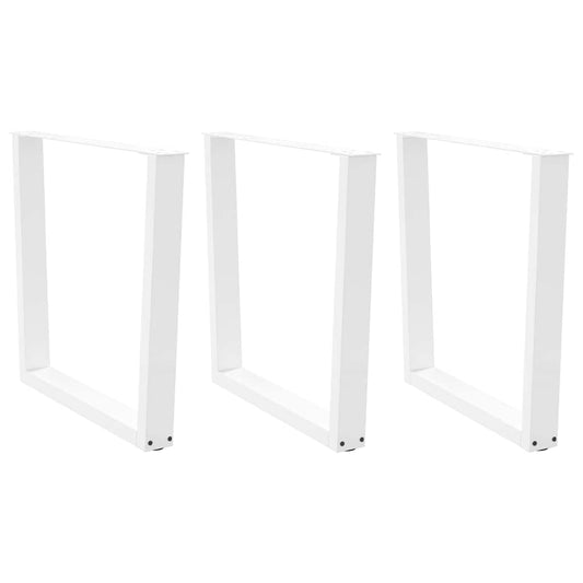 vidaXL Dining Table Legs V-Shape 3 pcs White 80x(72-73.3) cm Steel