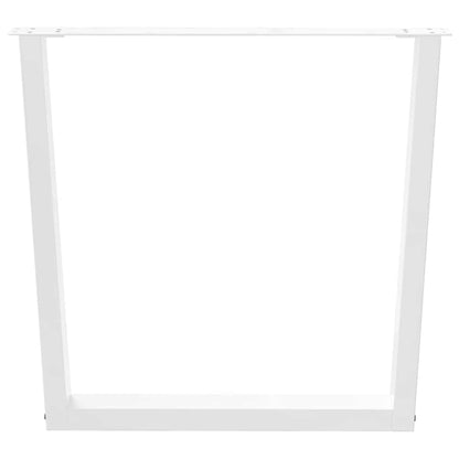 vidaXL Dining Table Legs V-Shape 3 pcs White 80x(72-73.3) cm Steel