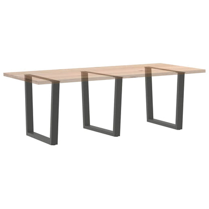 vidaXL Dining Table Legs V-Shape 3 pcs Anthracite 80x(72-73,3) cm Steel