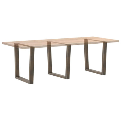 vidaXL Dining Table Legs V-Shape 3 pcs Natural Steel 80x(72-73.3) cm Steel