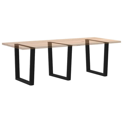 vidaXL Dining Table Legs V-Shape 3 pcs Black 90x(72-73.3) cm Steel