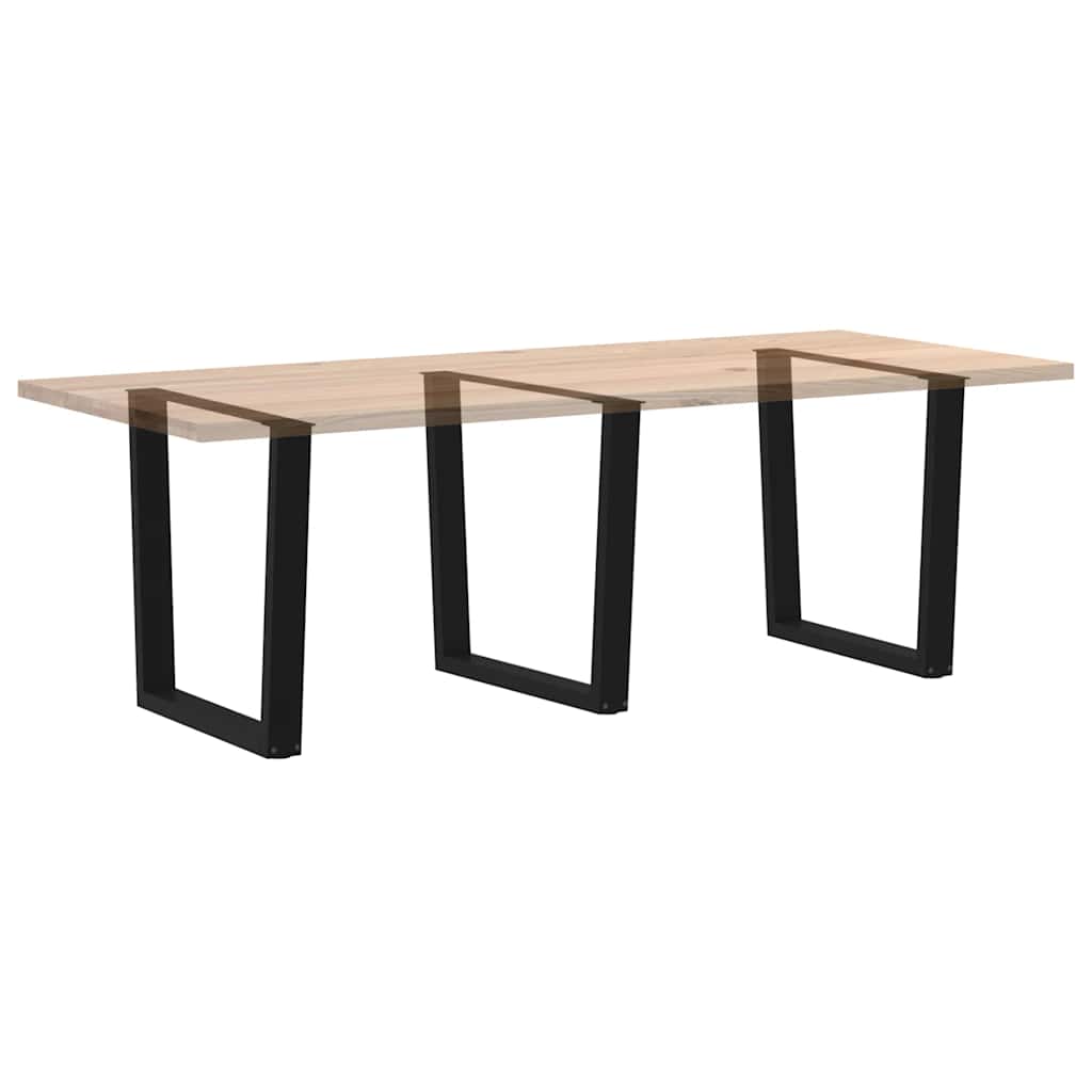 vidaXL Dining Table Legs V-Shape 3 pcs Black 90x(72-73,3) cm Steel