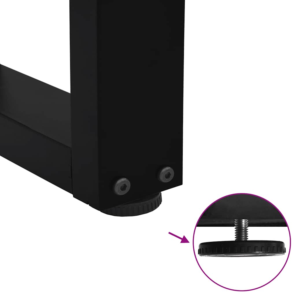 vidaXL Dining Table Legs V-Shape 3 pcs Black 90x(72-73.3) cm Steel