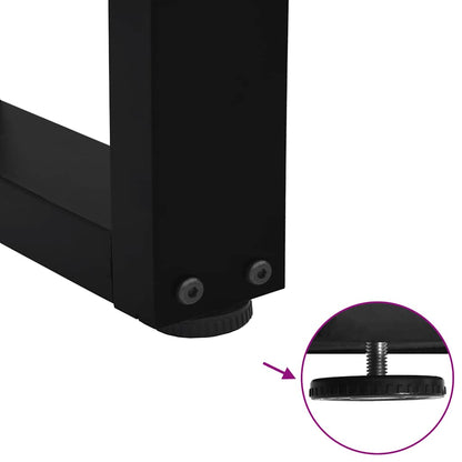 vidaXL Dining Table Legs V-Shape 3 pcs Black 90x(72-73.3) cm Steel