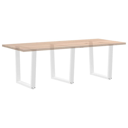 vidaXL Dining Table Legs V-Shape 3 pcs White 90x(72-73.3) cm Steel