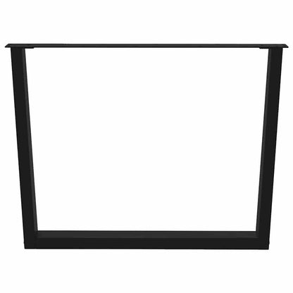 vidaXL Dining Table Legs V-Shape 3 pcs Black 100x(72-73.3) cm Steel