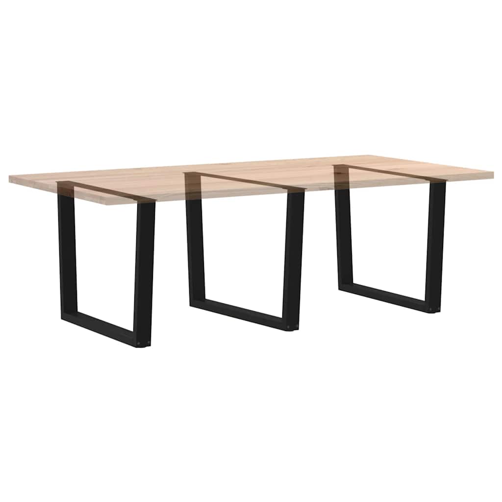 vidaXL Dining Table Legs V-Shape 3 pcs Black 100x(72-73.3) cm Steel