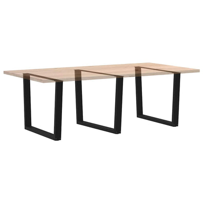 vidaXL Dining Table Legs V-Shape 3 pcs Black 100x(72-73.3) cm Steel