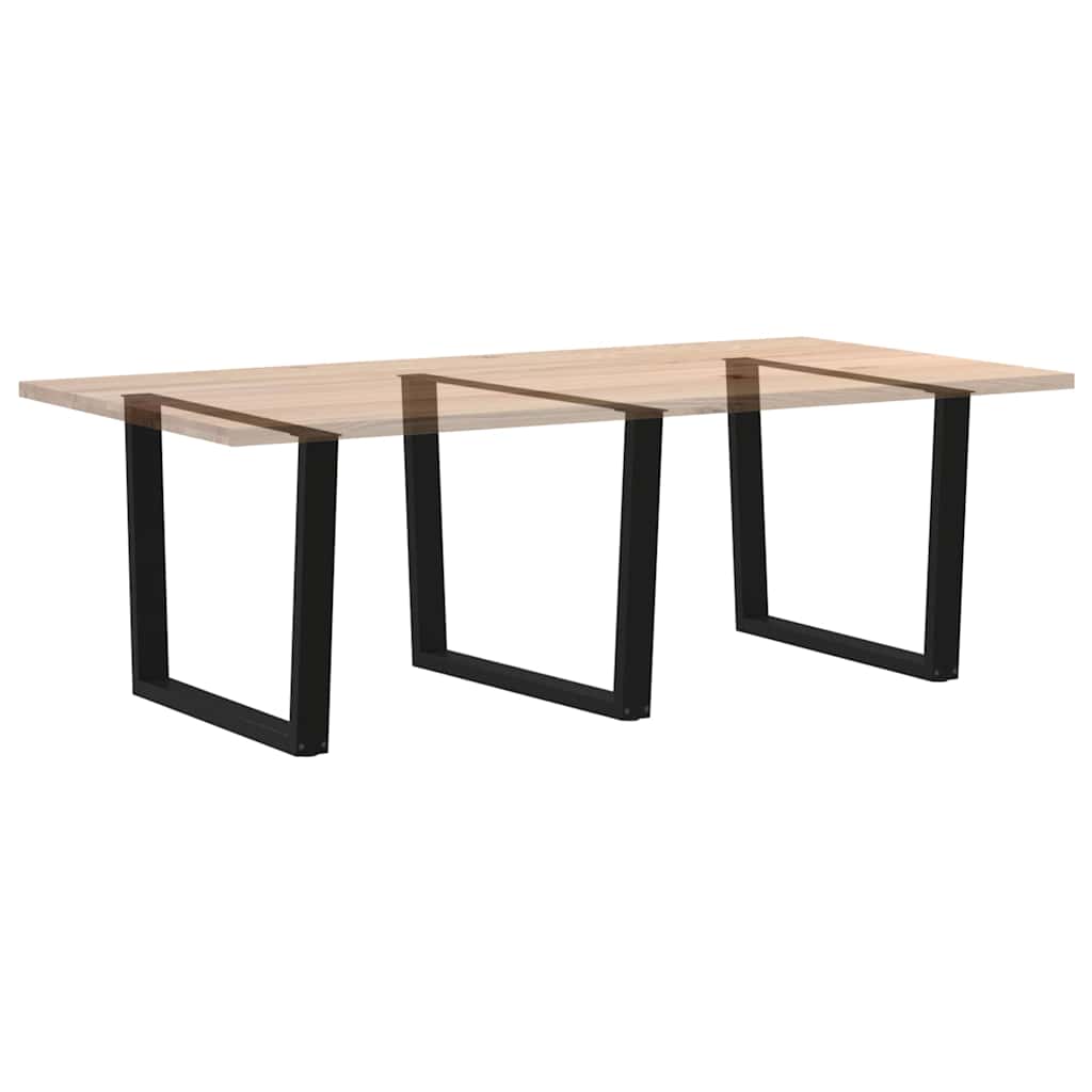 vidaXL Dining Table Legs V-Shape 3 pcs Black 100x(72-73,3) cm Steel