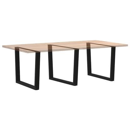 vidaXL Dining Table Legs V-Shape 3 pcs Black 100x(72-73,3) cm Steel