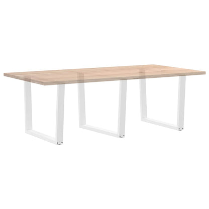 vidaXL Dining Table Legs V-Shape 3 pcs White 100x(72-73.3) cm Steel