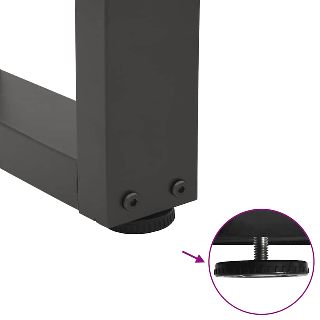 vidaXL Dining Table Legs V-Shape 3 pcs Anthracite 100x(72-73.3) cm Steel