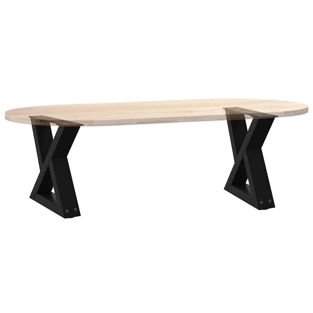 vidaXL Coffee Table Legs 2 pcs Black 30x(30-31.3) cm Steel