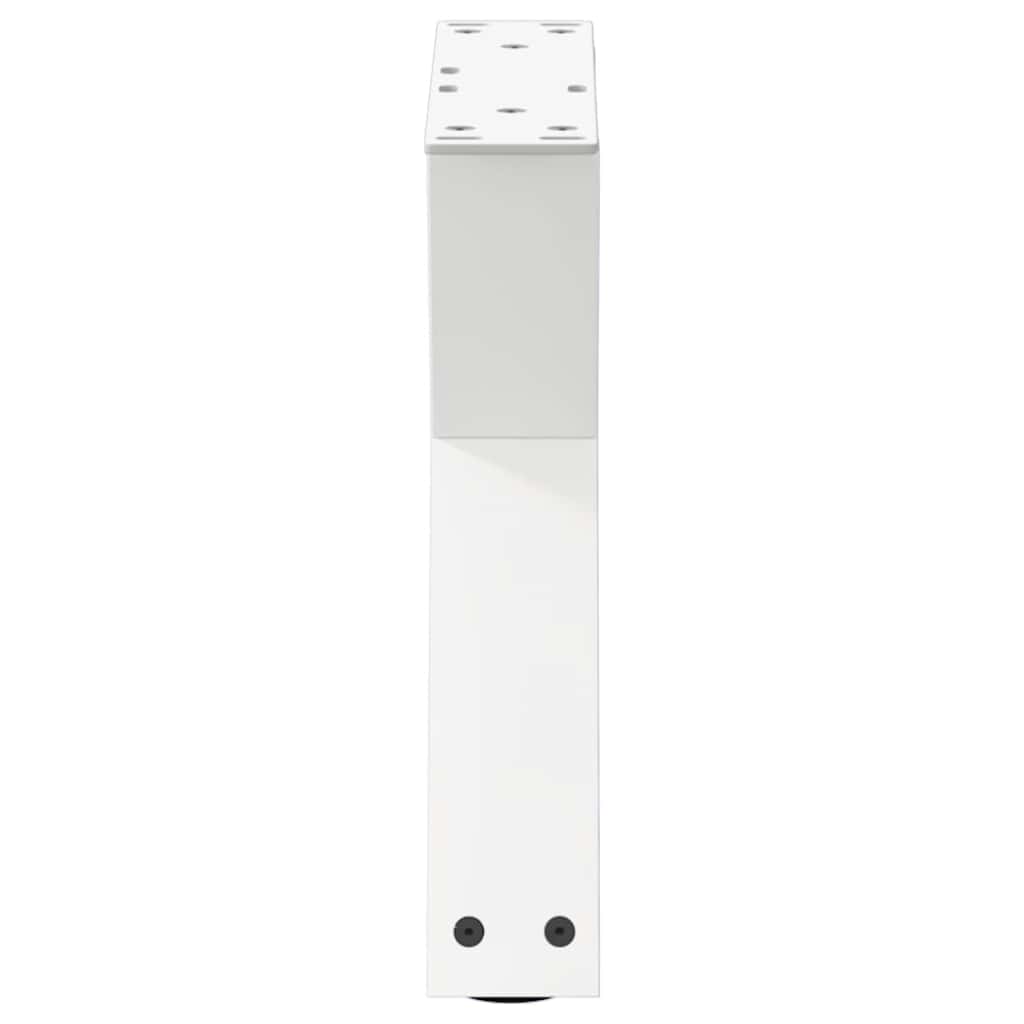 vidaXL Coffee Table Legs 2 pcs White 30x(30-31.3) cm Steel