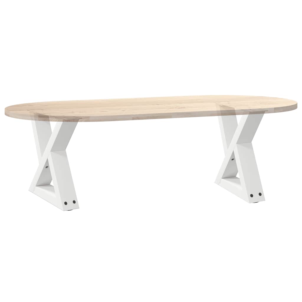 vidaXL Coffee Table Legs 2 pcs White 30x(30-31.3) cm Steel