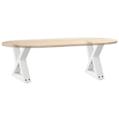 vidaXL Coffee Table Legs 2 pcs White 30x(30-31.3) cm Steel